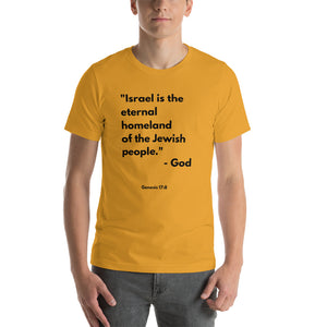 Open image in slideshow, Israel is the Eternal Homeland of the Jewish people t-shirt
