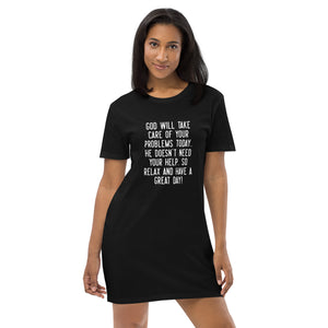 Open image in slideshow, Relax and Have a Nice Day t-shirt dress
